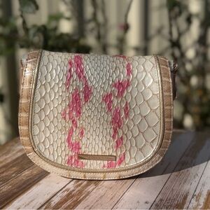 NWT Brahmin Briar Apricot Rose Valentia crossbody handbag Pink shell look